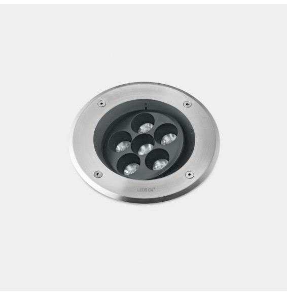 LedsC4 - Empotrable de suelo IP66-IP67 Gea Power LED Pro diámetro 185mm Efficiency LED 14.2 blanco cálido 3000K ON-OFF acero ino
