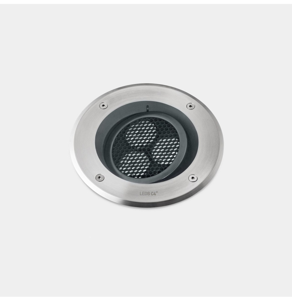 LedsC4 - Empotrable de suelo IP66-IP67 Gea Power LED Pro diámetro 185mm Comfort LED 7 blanco neutro 4000K ON-OFF acero inoxidabl