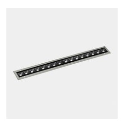 LedsC4 - Luminaria lineal IP65-IP67 Cube Pro Linear Efficiency 1000mm empotrable LED 67.6 blanco cálido 3000K gris 4300lm