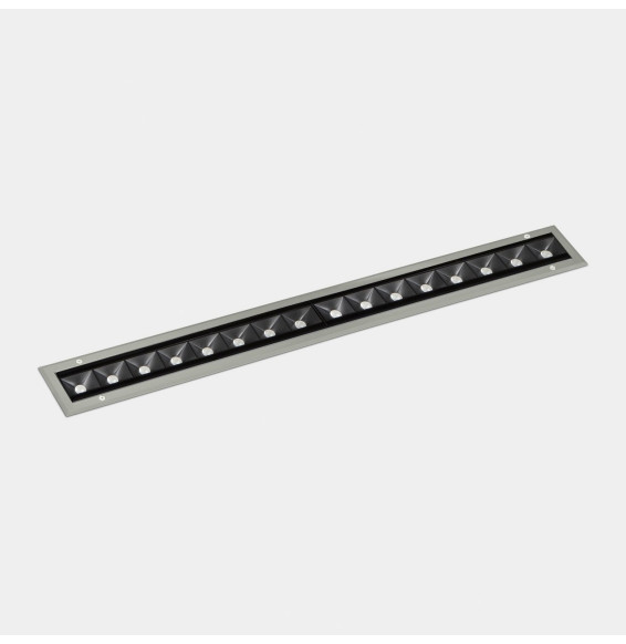 LedsC4 - Luminaria lineal IP65-IP67 Cube Pro Linear Efficiency 1000mm empotrable LED 67.6 blanco cálido 2700K gris 4300lm