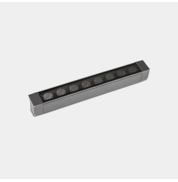 LedsC4 - Luminaria lineal IP65 Cube Pro Linear Comfort 500mm superficie LED 47.8 blanco cálido 3000K DALI/PUSH gris urbano 3555l