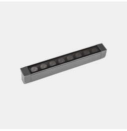 LedsC4 - Luminaria lineal IP65 Cube Pro Linear Comfort 500mm superficie LED 33 RGBW DMX RDM gris urbano 1568lm