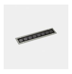 LedsC4 - Luminaria lineal IP65-IP67 Cube Pro Linear Comfort 500mm empotrable LED 47.8 blanco cálido 2700K DALI/PUSH gris 3555lm
