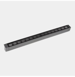 LedsC4 - Luminaria lineal IP65 Cube Pro Linear Comfort 1000mm superficie LED 95 blanco cálido 3000K DALI/PUSH gris urbano 7110lm