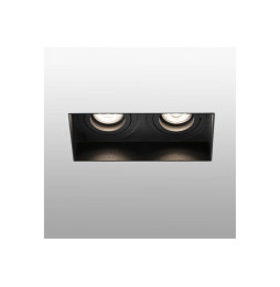 FARO - Empotrable HYDE cuadrado orientable S/M 2L 8W GU10 negro