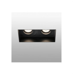 FARO - Empotrable HYDE cuadrado orientable S/M 2L 8W GU10 negro