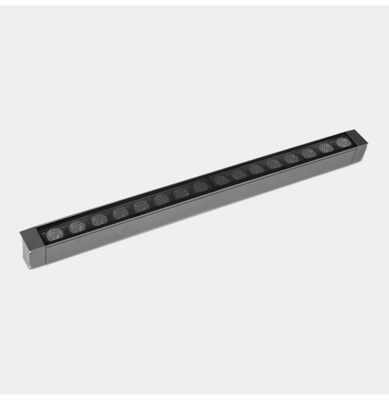 LedsC4 - Luminaria lineal IP65 Cube Pro Linear Comfort 1000mm superficie LED 64 RGBW DMX RDM gris urbano 3136lm