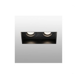 FARO - Empotrable HYDE cuadrado orientable S/M 2L 8W GU10 negro