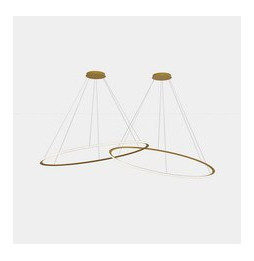 LedsC4 - Luminaria colgante circular Outward 2 Rings diámetro 2000 horizontal empotrable LED 516 blanco neutro 4000K 0-10V 21044