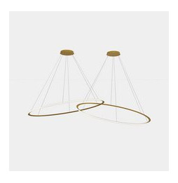 LedsC4 - Luminaria colgante circular Outward 2 Rings diámetro 2000 horizontal empotrable LED 516 blanco neutro 4000K ON-OFF 2104