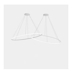 LedsC4 - Luminaria colgante circular Outward 2 Rings diámetro 2000 horizontal empotrable LED 516 blanco neutro 4000K ON-OFF blan