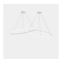 LedsC4 - Luminaria colgante circular Outward 2 Rings diámetro 2000 horizontal empotrable LED 516 blanco cálido 3000K DALI-2 blan