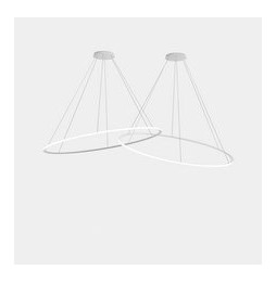 LedsC4 - Luminaria colgante circular Outward 2 Rings diámetro 2000 horizontal empotrable LED 516 blanco cálido 2400K 0-10V blanc