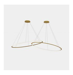 LedsC4 - Luminaria colgante circular Outward 2 Rings diámetro 2000 horizontal LED 516 blanco neutro 4000K DALI-2 21044lm