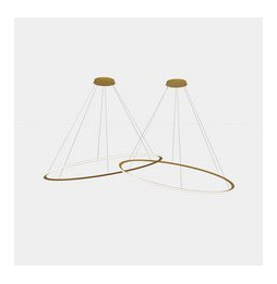 LedsC4 - Luminaria colgante circular Outward 2 Rings diámetro 2000 horizontal LED 516 blanco neutro 4000K 0-10V 21044lm