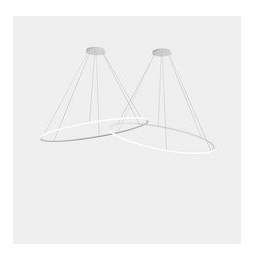 LedsC4 - Luminaria colgante circular Outward 2 Rings diámetro 2000 horizontal LED 516 blanco cálido 3000K 0-10V blanco 19486lm