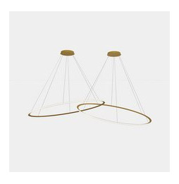 LedsC4 - Luminaria colgante circular Outward 2 Rings diámetro 2000 horizontal LED 516 blanco cálido 3000K ON-OFF 19486lm