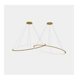 LedsC4 - Luminaria colgante circular Outward 2 Rings diámetro 2000 horizontal LED 516 blanco cálido 2700K ON-OFF 17928lm