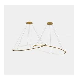 LedsC4 - Luminaria colgante circular Outward 2 Rings diámetro 2000 horizontal LED 516 blanco cálido 2700K DALI-2 17928lm