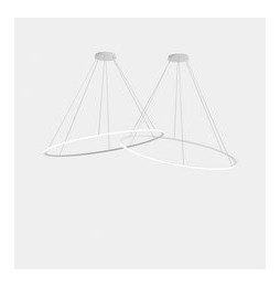 LedsC4 - Luminaria colgante circular Outward 2 Rings diámetro 2000 horizontal LED 516 blanco cálido 2400K ON-OFF blanco 16174lm