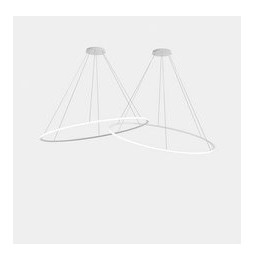 LedsC4 - Luminaria colgante circular Downward 2 Rings diámetro 2000 horizontal empotrable LED 516 blanco neutro 4000K 0-10V blan
