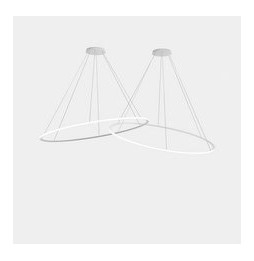 LedsC4 - Luminaria colgante circular Downward 2 Rings diámetro 2000 horizontal empotrable LED 516 blanco neutro 4000K ON-OFF bla