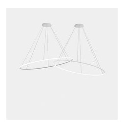 LedsC4 - Luminaria colgante circular Downward 2 Rings diámetro 2000 horizontal empotrable LED 516 blanco cálido 2700K ON-OFF bla
