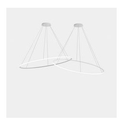 LedsC4 - Luminaria colgante circular Downward 2 Rings diámetro 2000 horizontal empotrable LED 516 blanco cálido 2700K DALI-2 bla