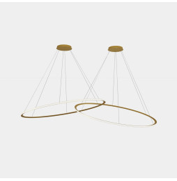 LedsC4 - Luminaria colgante circular Downward 2 Rings diámetro 2000 horizontal empotrable LED 516 blanco cálido 2700K ON-OFF 149