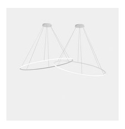 LedsC4 - Luminaria colgante circular Downward 2 Rings diámetro 2000 horizontal empotrable LED 516 blanco cálido 2400K DALI-2 bla