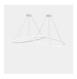 LedsC4 - Luminaria colgante circular Downward 2 Rings diámetro 2000 horizontal LED 516 blanco neutro 4000K DALI-2 blanco 17512lm
