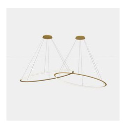 LedsC4 - Luminaria colgante circular Downward 2 Rings diámetro 2000 horizontal LED 516 blanco neutro 4000K DALI-2 17512lm
