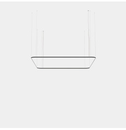 LedsC4 - Luminaria colgante cuadrada Geometric Mini 4000x4000mm LED 315 blanco cálido 2700K 0-10V blanco 18813lm