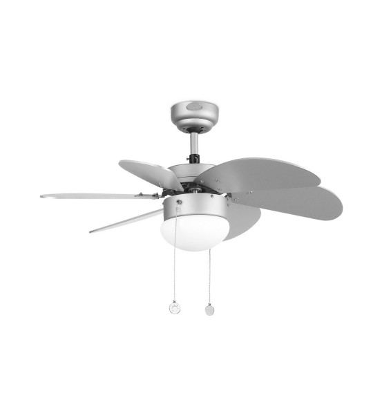 FARO - Ventilador PALAO 6 palas diámetro 75cm E14 40W gris