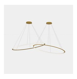 LedsC4 - Luminaria colgante circular Outward 2 Rings diámetro 2000 horizontal LED 516 blanco cálido 2400K DALI-2 16174lm