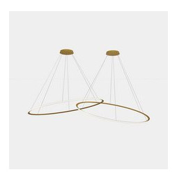 LedsC4 - Luminaria colgante circular Inward 2 Rings diámetro 2000 Horizontal empotrable LED 516 blanco neutro 4000K ON-OFF 15166