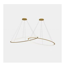 LedsC4 - Luminaria colgante circular Inward 2 Rings diámetro 2000 Horizontal empotrable LED 516 blanco neutro 4000K DALI-2 15166
