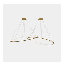 LedsC4 - Luminaria colgante circular Inward 2 Rings diámetro 2000 horizontal LED 516 blanco neutro 4000K 0-10V 15166lm