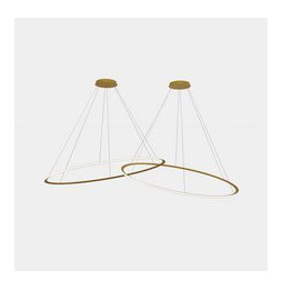 LedsC4 - Luminaria colgante circular Inward 2 Rings diámetro 2000 horizontal LED 516 blanco neutro 4000K ON-OFF 15166lm