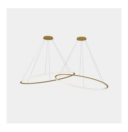 LedsC4 - Luminaria colgante circular Inward 2 Rings diámetro 2000 horizontal LED 516 blanco neutro 4000K DALI-2 15166lm