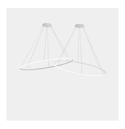 LedsC4 - Luminaria colgante circular Inward 2 Rings diámetro 2000 horizontal LED 516 blanco cálido 3000K 0-10V blanco 14042lm