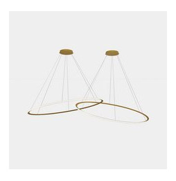 LedsC4 - Luminaria colgante circular Inward 2 Rings diámetro 2000 horizontal LED 516 blanco cálido 2700K ON-OFF 12918lm