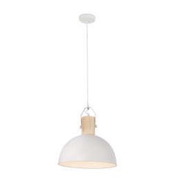 FARO - Luminaria colgante MARGOT 1xE27 blanco