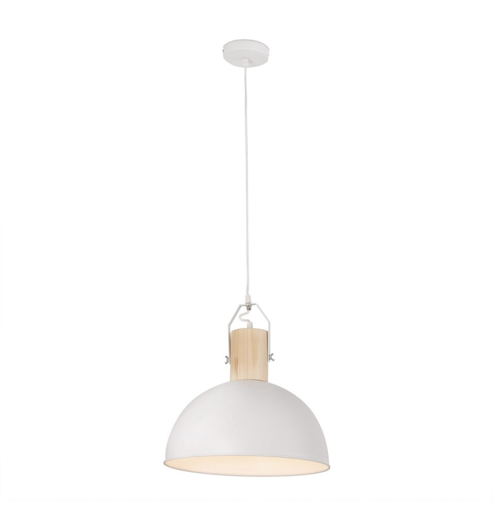FARO - Luminaria colgante MARGOT 1xE27 blanco