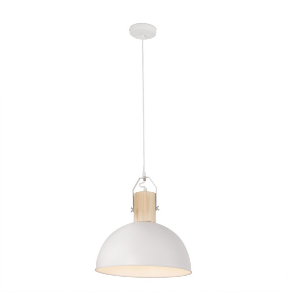 FARO - Luminaria colgante MARGOT 1xE27 blanco