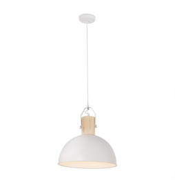 FARO - Luminaria colgante MARGOT 1xE27 blanco