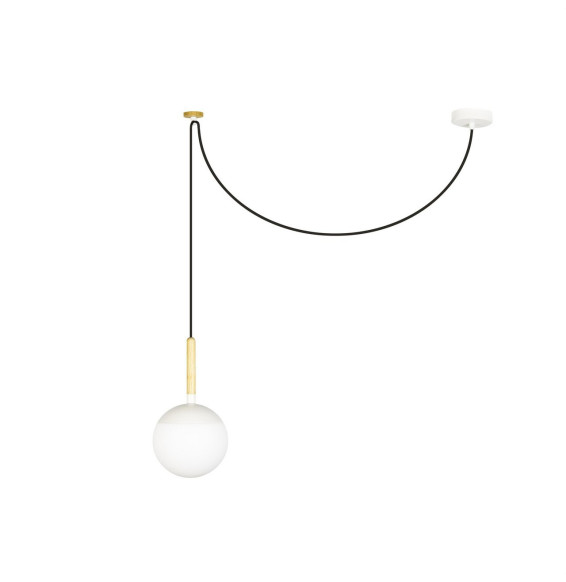 FARO - Luminaria colgante MINE E27 40W difusor policarbonato blanco