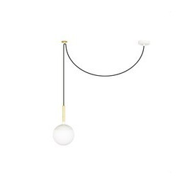 FARO - Luminaria colgante MINE E27 40W difusor policarbonato blanco