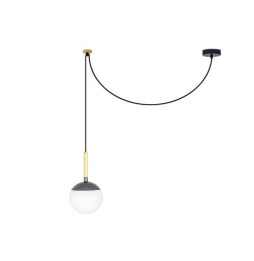 FARO - Luminaria colgante MINE SPACE difusor policarbonato 3 luces gris oscuro
