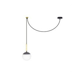 FARO - Luminaria colgante MINE SPACE difusor policarbonato 3 luces gris oscuro